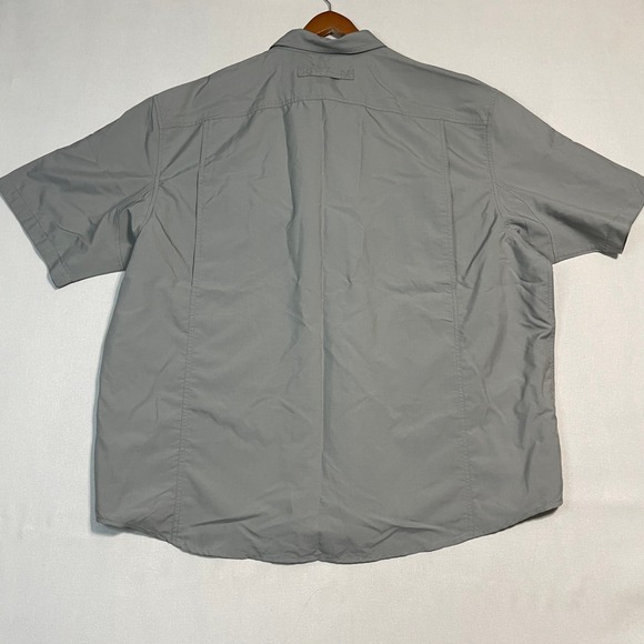 Duluth Trading Co Men's Short Sleeve Button Up Shirt Coolplus Gray - Size 3XL - Picture 3 of 7